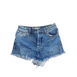 ASOS //Denim High Rise Button Fly Cut Off Denim Shorts  Size 8
